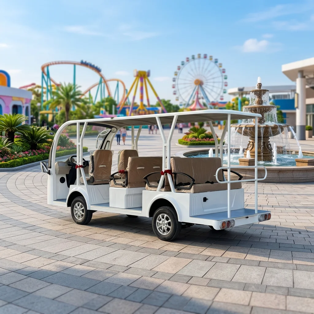 8 Seater Battery Electric Sightseeing Bus Tourist Shuttle Cart for Resort