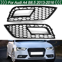 1 par de rejillas de luz antiniebla para parachoques delantero de coche para Audi A4 B8.5 2013-2016 rejilla de luz antiniebla de malla de panal cubierta de parrilla de carreras estilo RS4