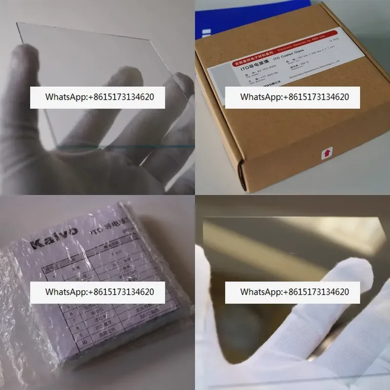 for Laboratory ITO Conductive Glass 100x100x1.1mm 17 Ohm sq 12 Pieces Box