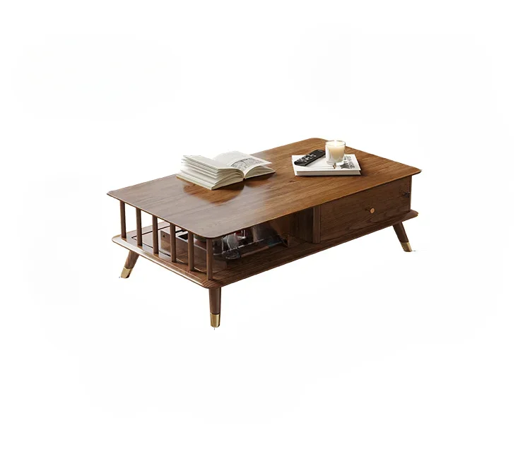 

Nordic Mid-Ancient Style Home Small Apartment Solid Wood Simplicity Coffee Table