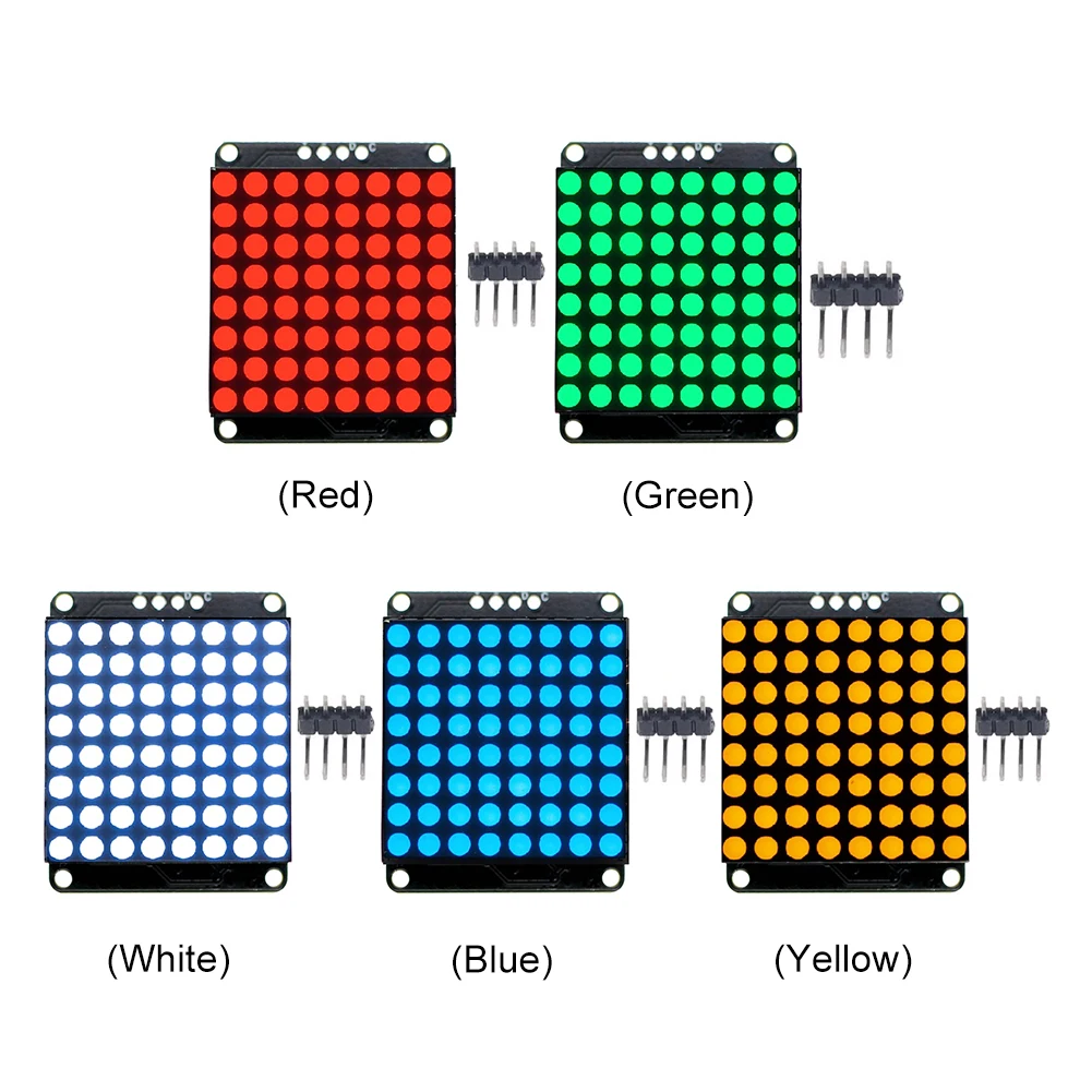 HT16K33 8x8 LED Dot Matrix DIY Kit I2C Interface Microcontroller Module 5V MCU LED Display Control Module for Arduino