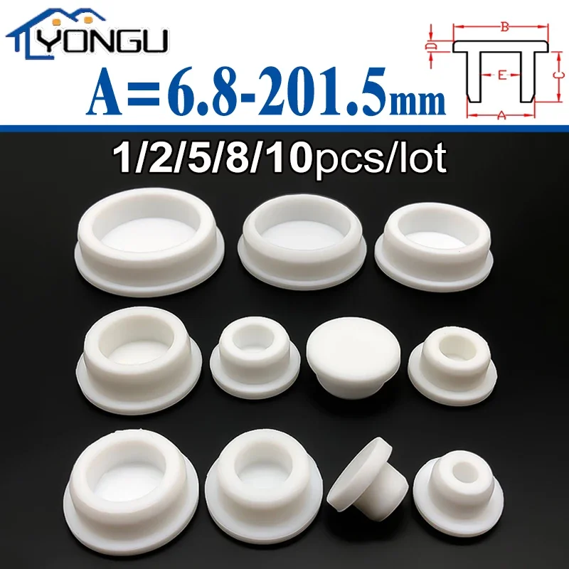 White Silicone Rubber Hole Caps Blanking End Caps Pipe Tube Inserts Plugs Dustproof Bungs