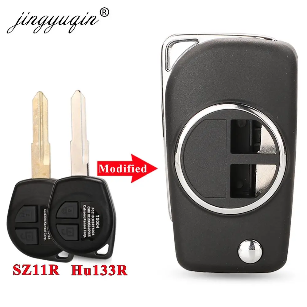 jinyuqin 2BTN Modified Flip Folding Car Remote Key Case Shell for SUZUKI SWIFT SX4 ALTO VITARA IGNIS JIMNY Splash Upgrade