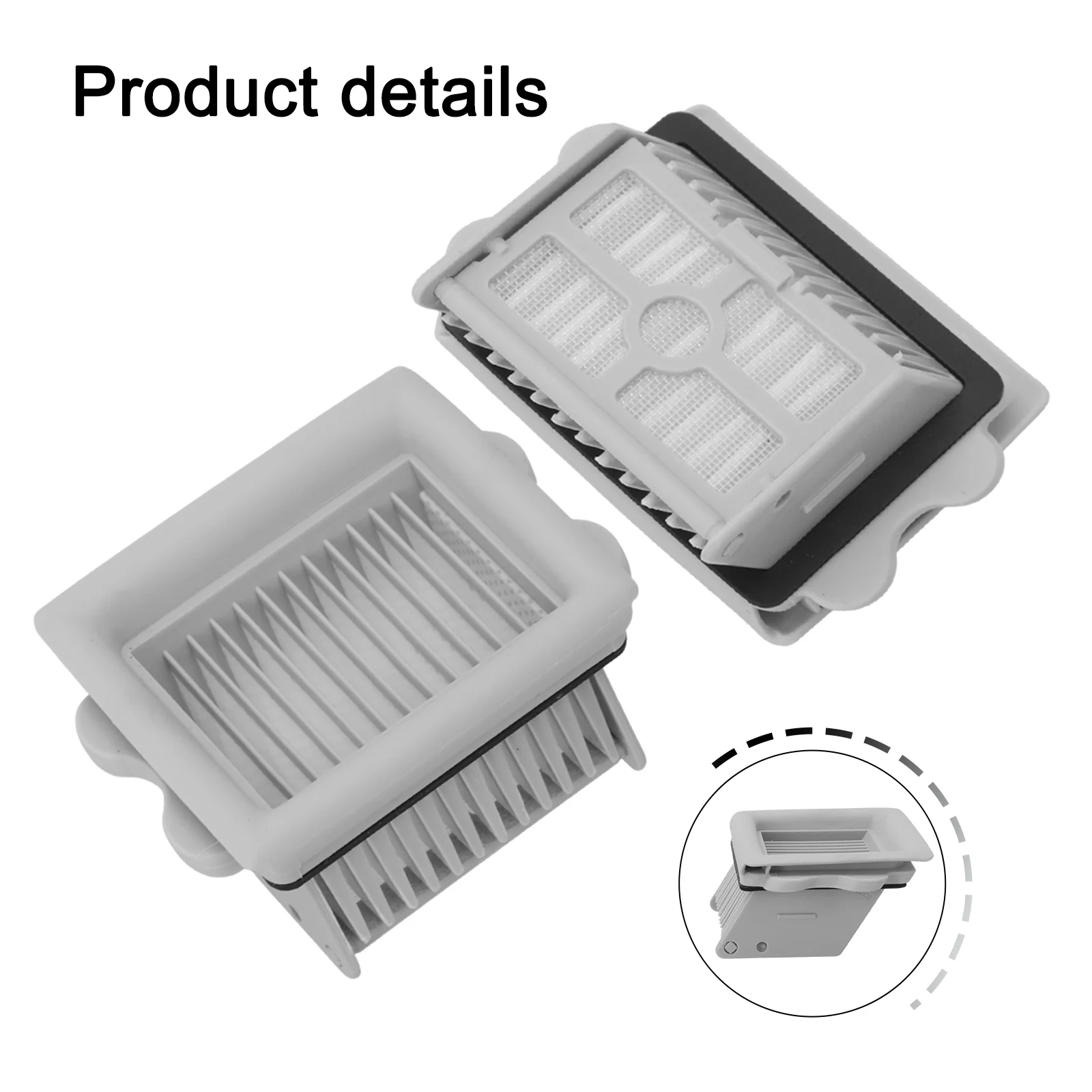 Efficient Dust Filters Compatible with For Flexi for lite and For A20 Air Wet Dry Handheld Vacuums 2 Count Efficient