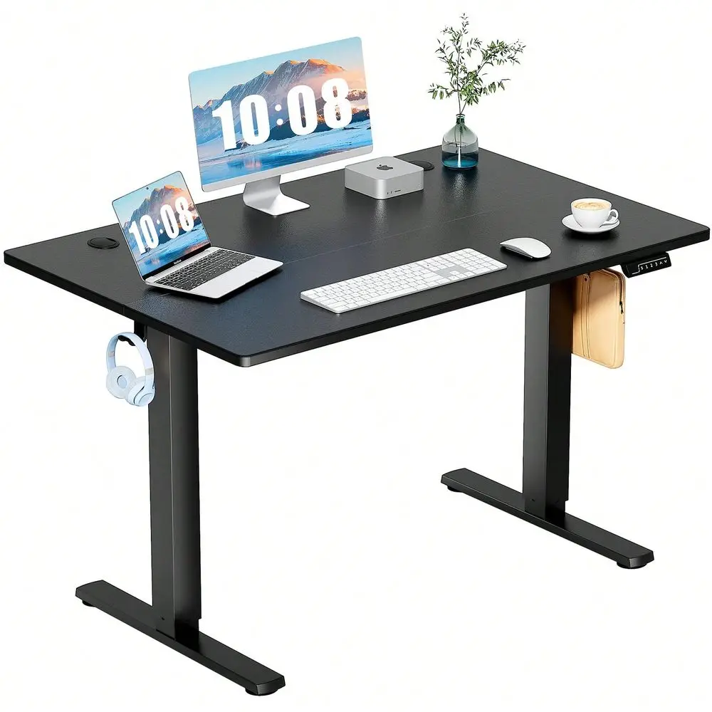 

computer desk table office deskHeight Adjustable Electric Standing Desk With Ergonomic Design, Sit Stand Desk With Splice Board