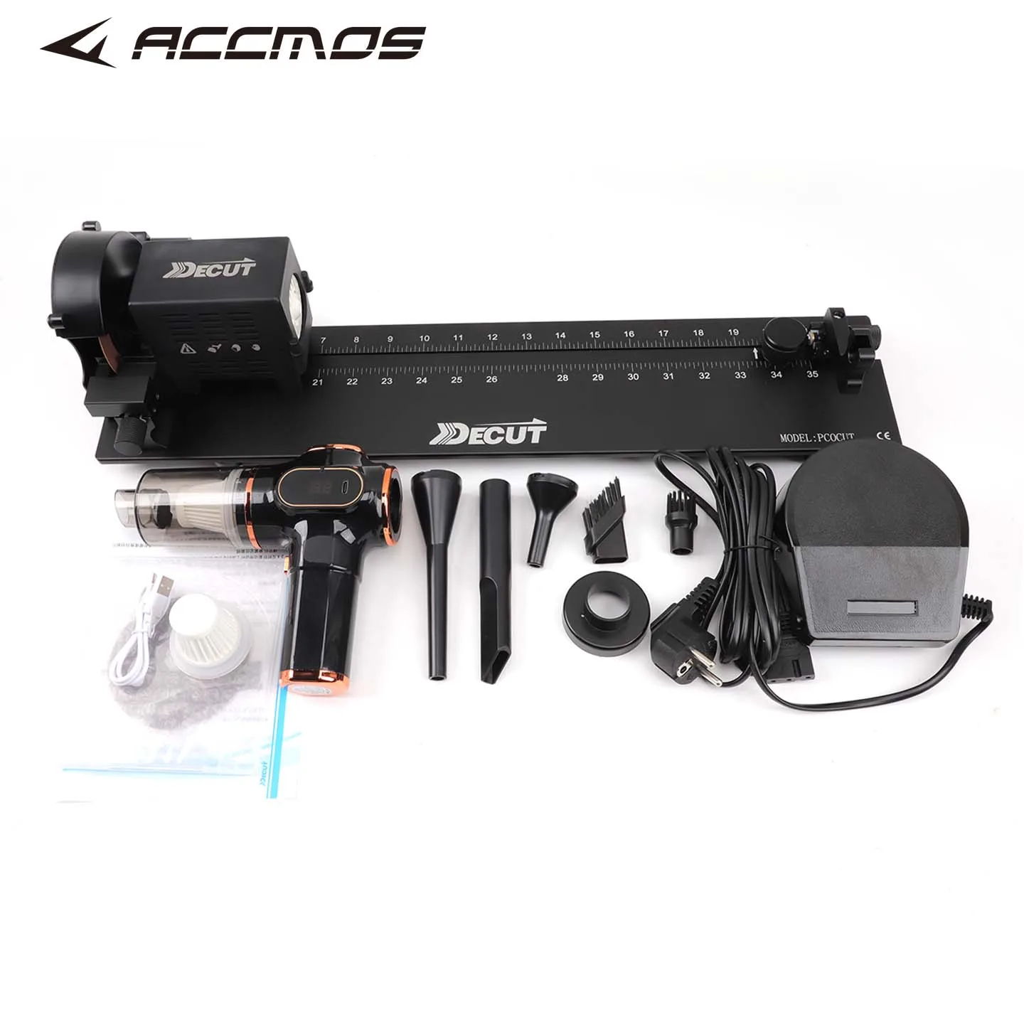 DECUT Archery Arrow Cutter with Vacuum Cleaner, Electric Arrow Shaft Saw with Scale, Dust-Free Cutting Tool