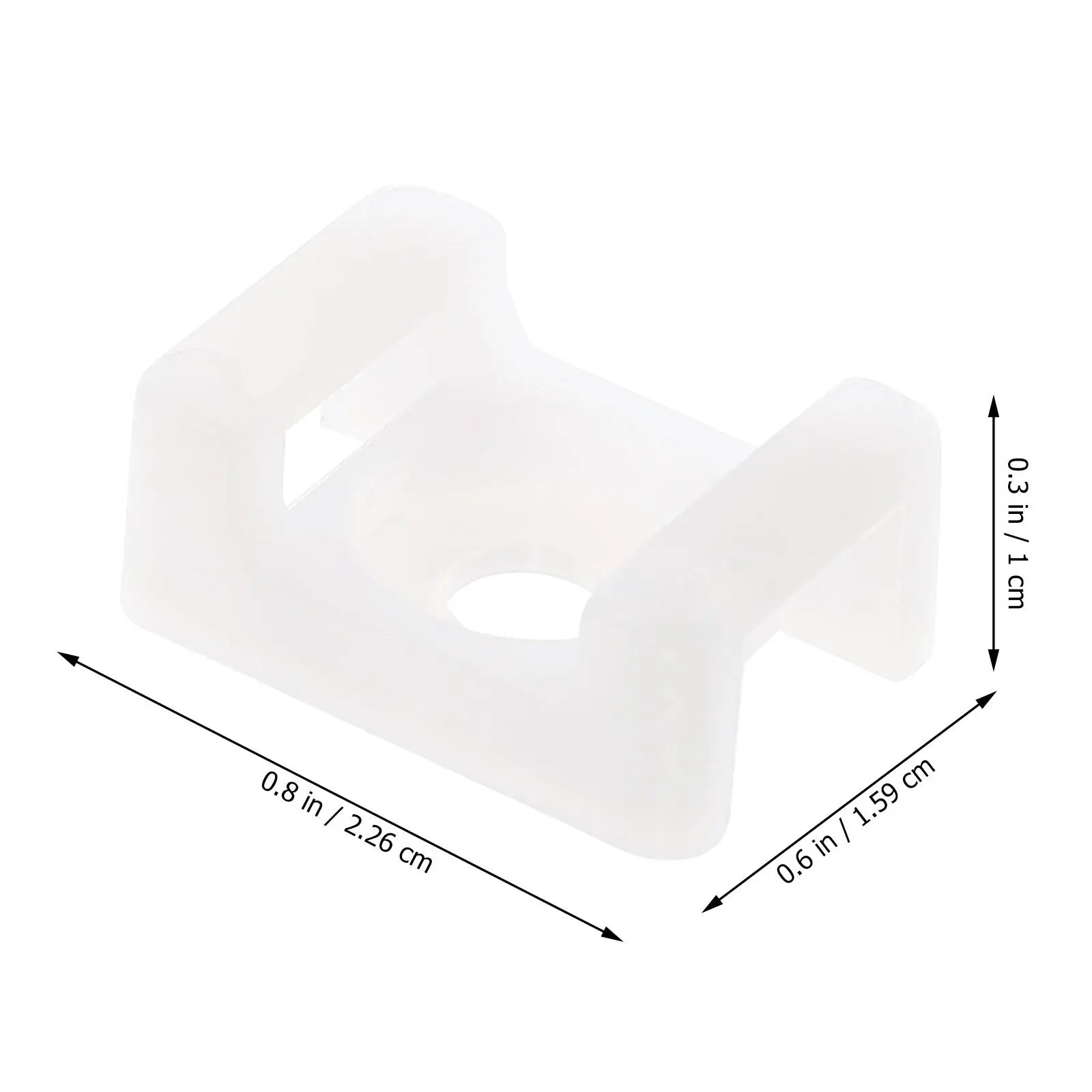 500Pcs Saddle Type Cable Tie Mounts Wire Holders Plastic Cable Fixing Clips Stable for Car Home Office Screw Tie Fixing Seat