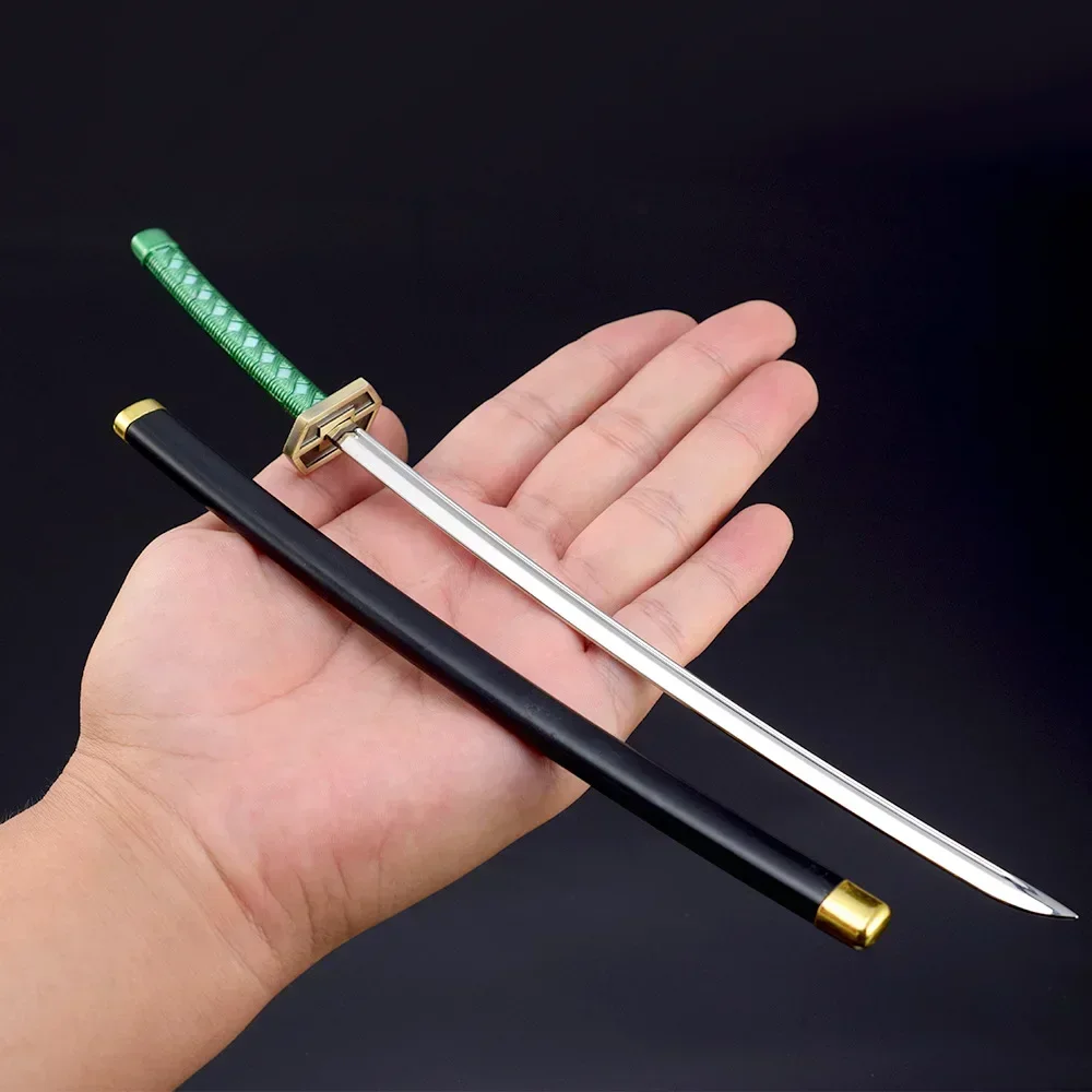 26cm Bleach Sword Aizen Sousuke Kyoka Suigetsu Weapon Metal Model Anime Weapon Samurai Sword Weapon Keychain Decoration Gift Toy