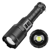 Portable Strong XHP70/30W LED Flashlight Multi-function Retractable Zoom Light USB Charging Power Faliure Energency Camping Lamp