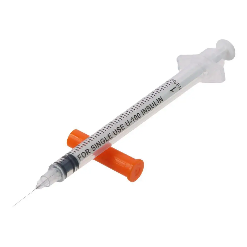 20pcs 1ml Manual Push Syringe Manual Push Syringe 30 Gauge 1/2 Inch Straight Tip Needle 1cc 13mm Feeding Device