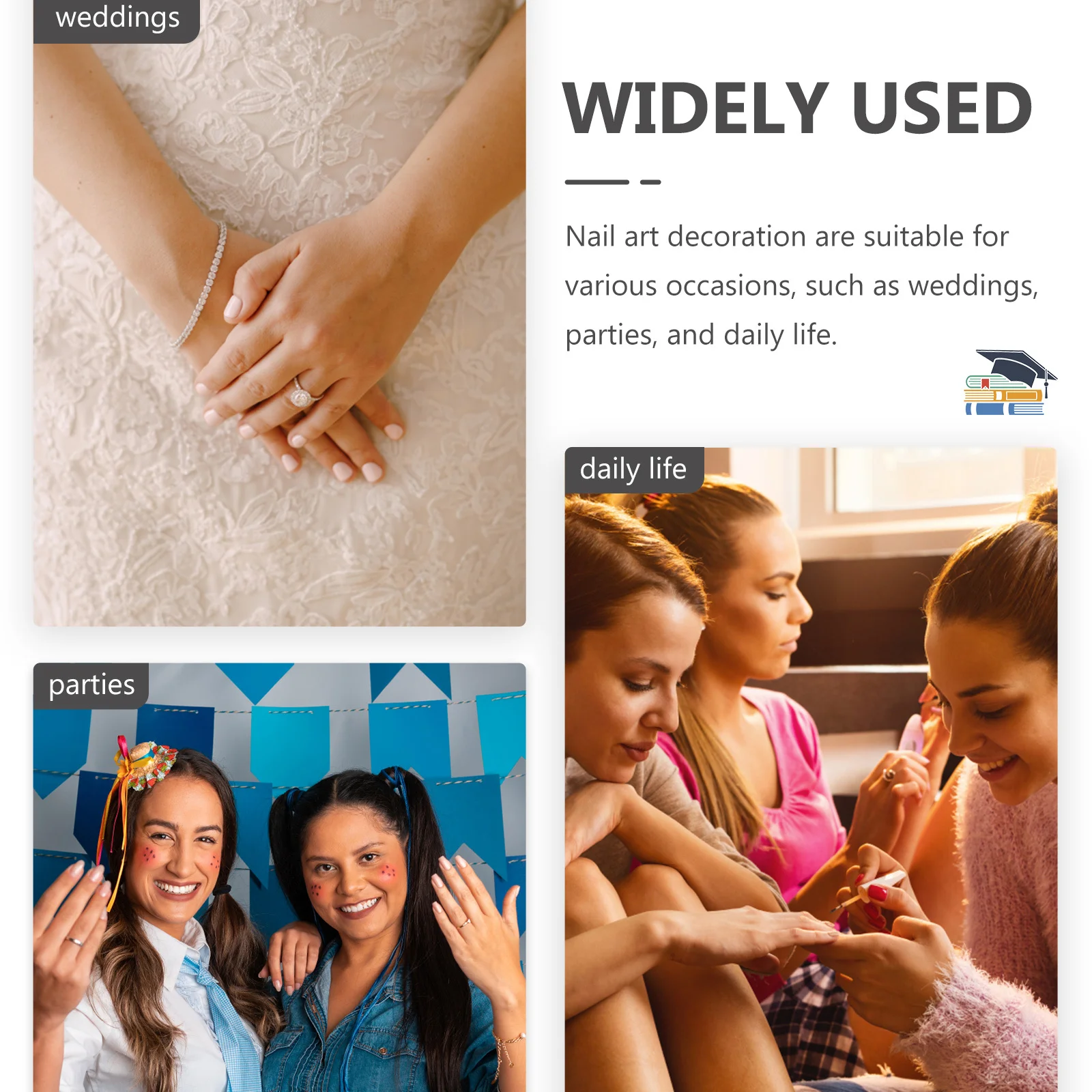 1000 قطعة من شرائح عيد الميلاد لتزيين الأظافر، ملصقات أظافر متنوعة يمكنك صنعها بنفسك، سهلة الاستخدام، شرائح أظافر هدية احترافية