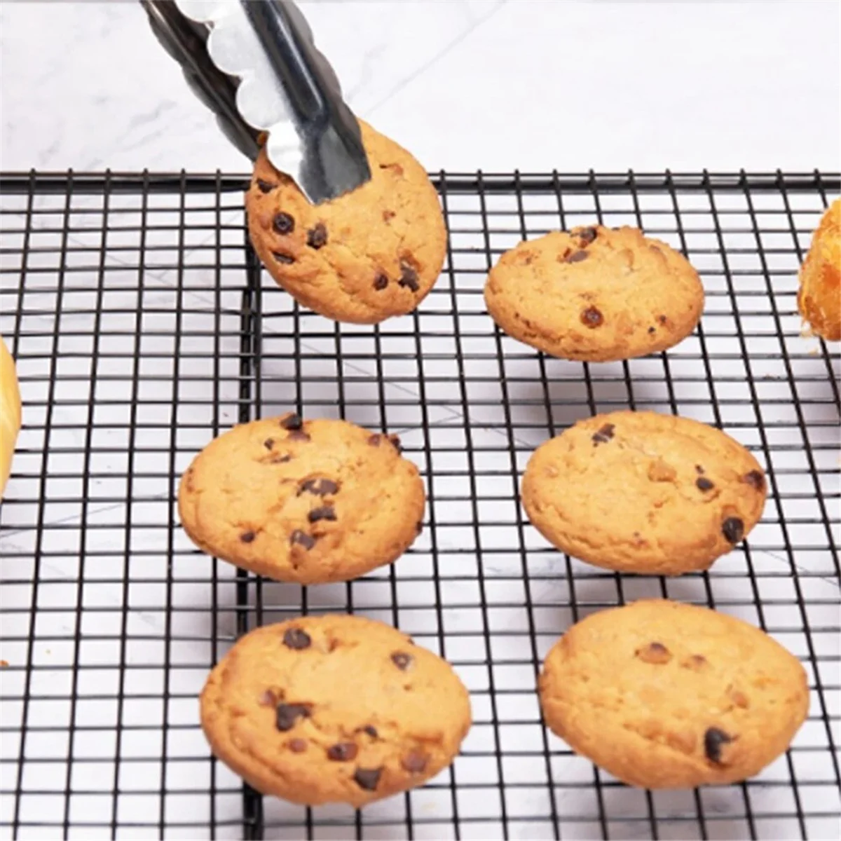 

Baking- Tools Cake Cooling Rack Square Non-Stick Drying Net Cake Bread Cooling Rack 25.5x23x3cm