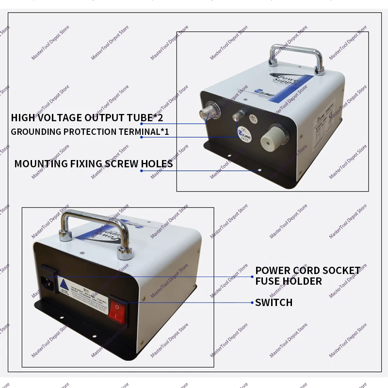 ZJ-302D ion air gun in addition to static dust removal air gun double needle big head gas adjustment electrostatic gun 10KV ion