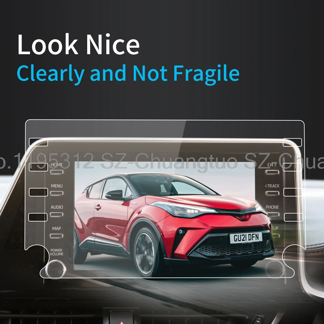Screen protector Tempered glass  For Toyota CHR C-HR 2020 2021 2022 2023 8inch Car radio GPS Navigation Interior accessories