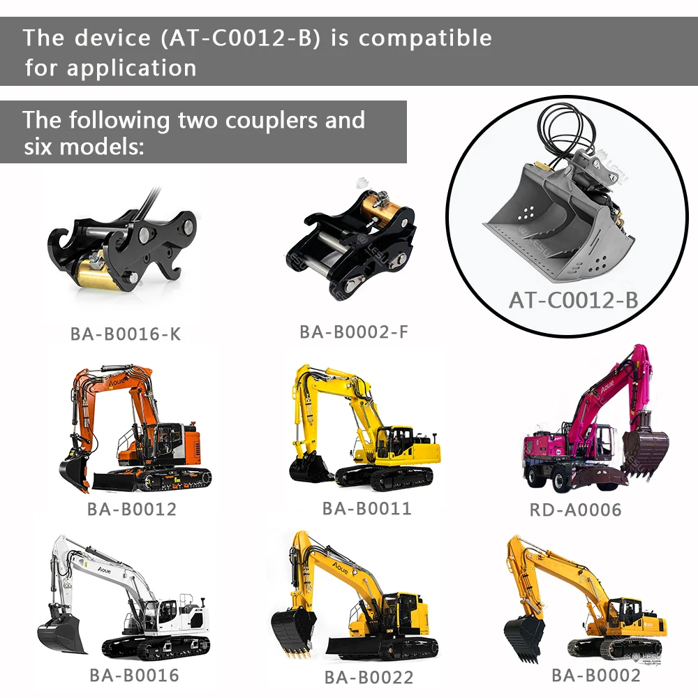 LESU 1/14 Hydrauliczna koparka RC AC360 PC360 Metalowa koparka elektryczna Czarne gąsienice System oświetlenia Malowana zmontowana zabawka Model