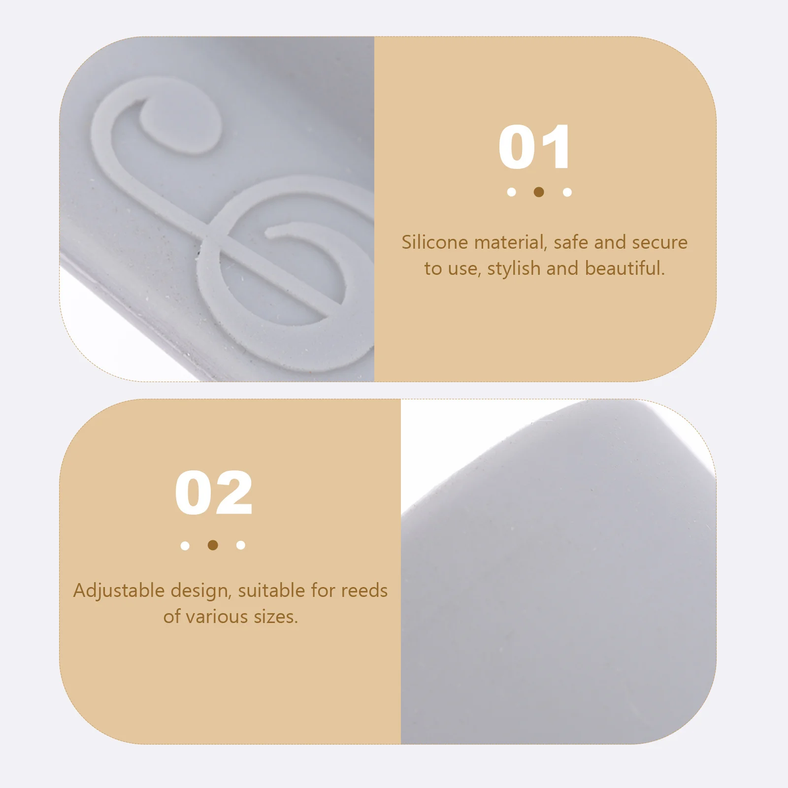 

Saxophone Ligature Clip Silicone Material Simple Design Durable Long Lasting Practical Replacement Part Saxophone Fixing