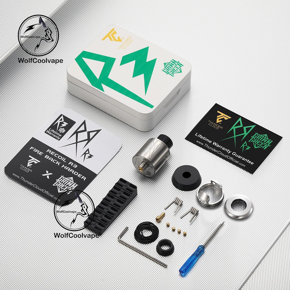 Wolfcoolvape Thunder Cloud Recoil R3 RDA Atomizador BF Pin 24mm vape tank rda atomizador