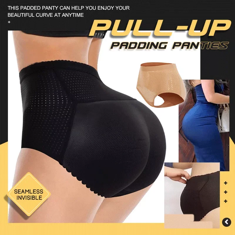 Kobiety Pull-up wyściółka majtki Butt fałszywy tyłek majtki Butt Hip Enhancer bezszwowe majtki kontroli pośladki bielizna Dropshipping