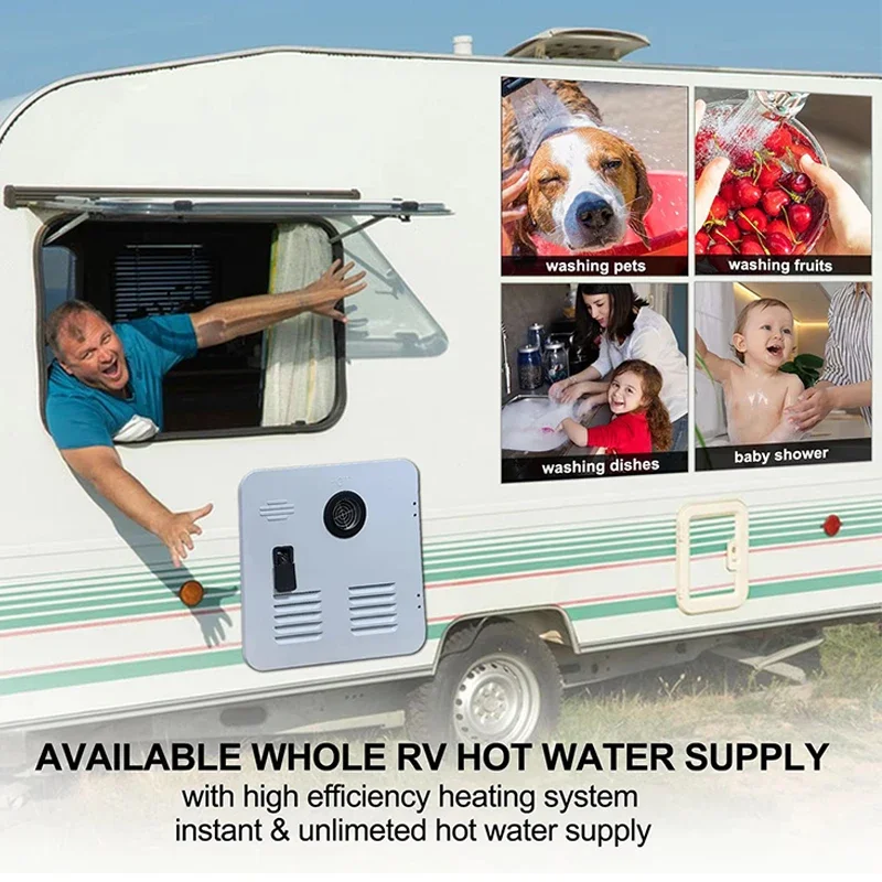 

RV Tankless 9L Water Heater High Altitude Available And Multi-function Controller On Demand Instant Hot 18KW Heating