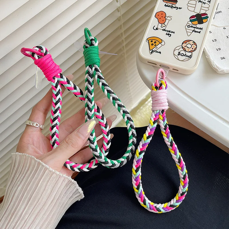 Creative Cell Phone Lanyard Short Wristband Men and Women Portable Anti-lost Keychain Cell Phone Case Gasket Lanyard Charms