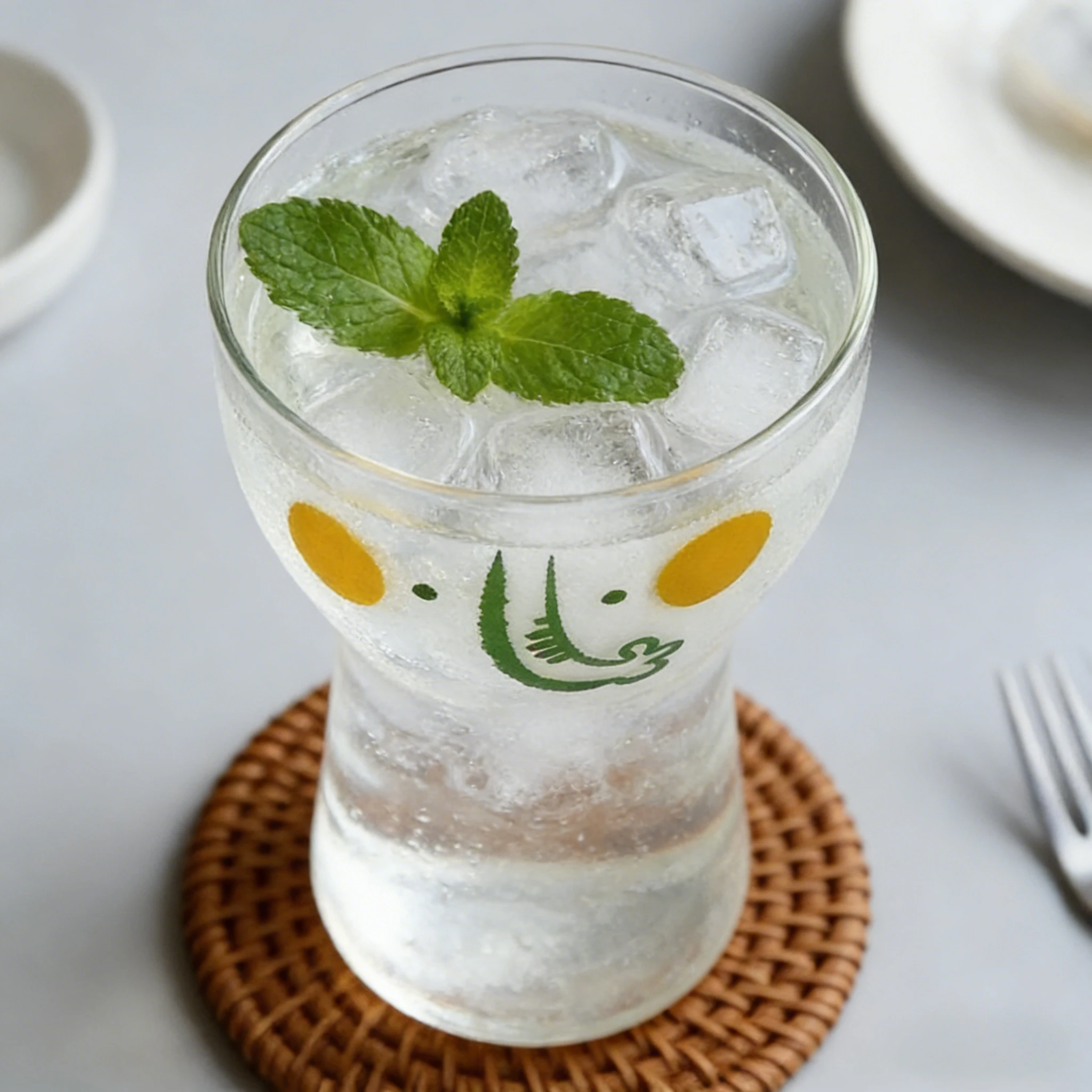 

Cartoon Animal Printed High Borosilicate Cups Heat Resistant Transparent Elephant Tiger Pattern Drinking Cups for Home Daily Use