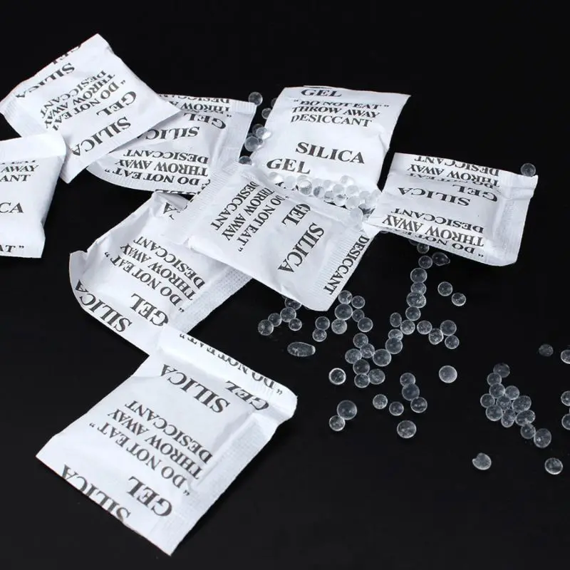 Silica Gel Sachet for Desiccant, Ship Drier Dryer, Drying Agent, Anti-moisture, Moistureproof Dehumidifier, 100PCs