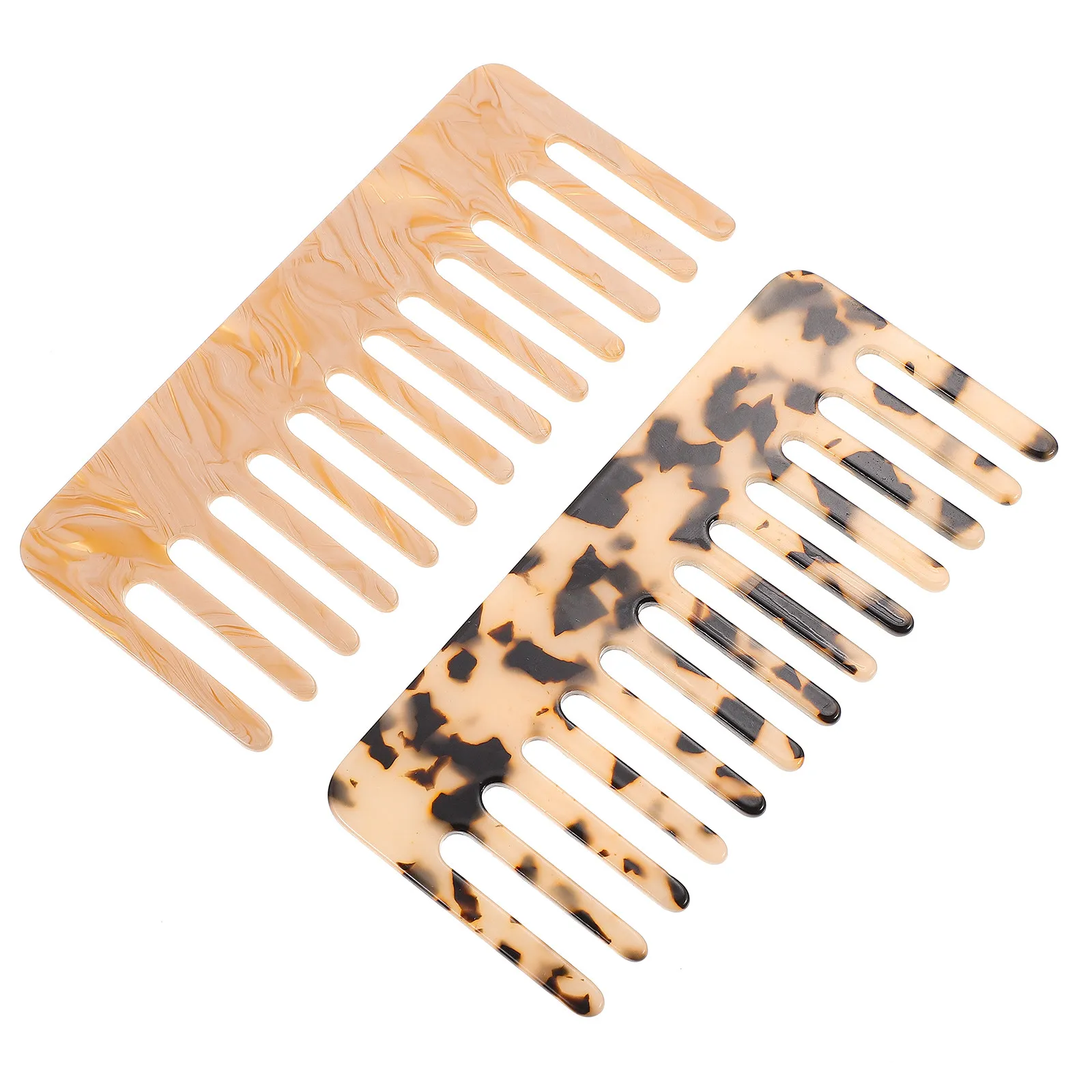 

Набор из 2 антистатических расчесок с широкими зубьями для распутывания и ухода за вьющимися, густыми волосами, для домашнего и салонного использования