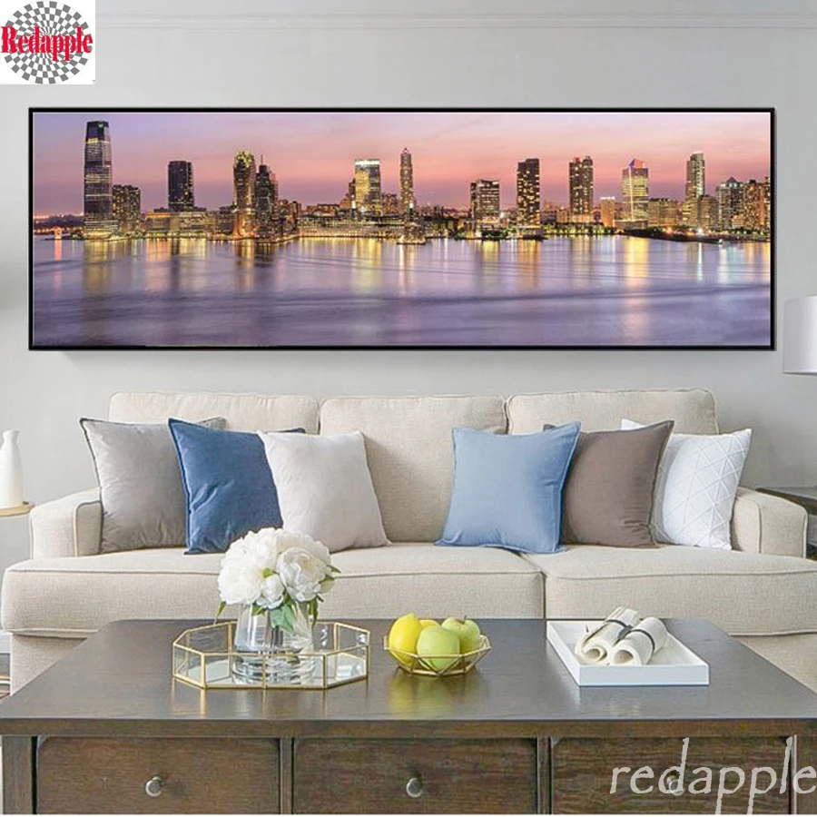 

Home Office Decor Bedroom Wall Art World Famous City View Photo diamond embroidery Metropolis diamond Painting Large Artwork