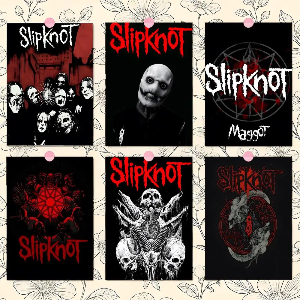 Rock S-Slipknot Band Poster Premium PP Wall Decal - Peel & Stick, HD Print, Waterproof Home Decor