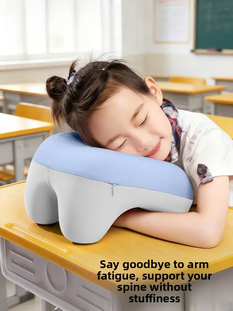 Nila Children's Pillow for School Naps Boys Elementary Students Table Sleeping Aid Modern Simple Style Memory Foam Filling