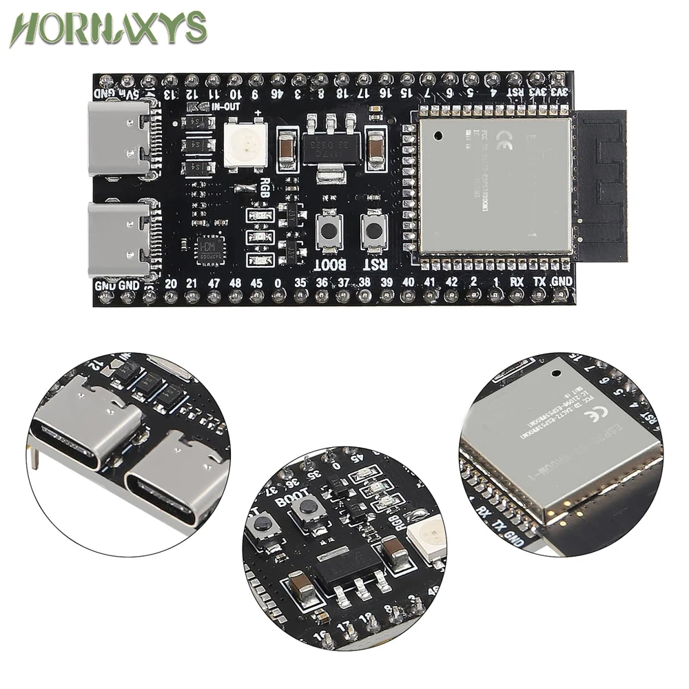 ESP32-S3 Development Board 2.4G Wifi Module for Arduino ESP IDF ESP32-S3-WROOM-1 N8R2 N16R8 44Pin Type-C 8M PSRAM ESP32 S3