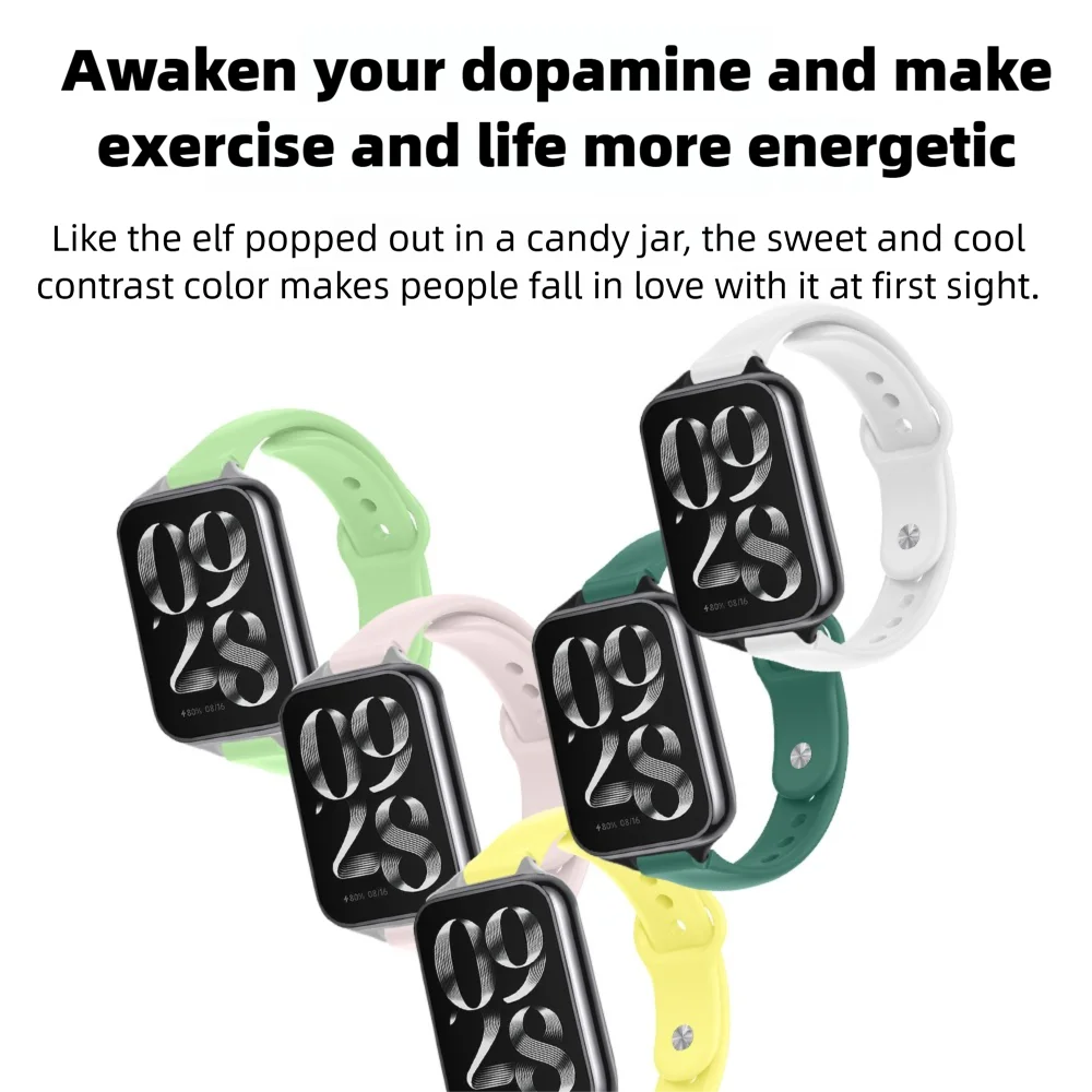 Cinturino ad anello per Xiaomi Mi Band 8Pro 9Pro Bracciale con fibbia inversa Chiusura a sgancio rapido Cinturino sportivo in silicone resistente al sudore