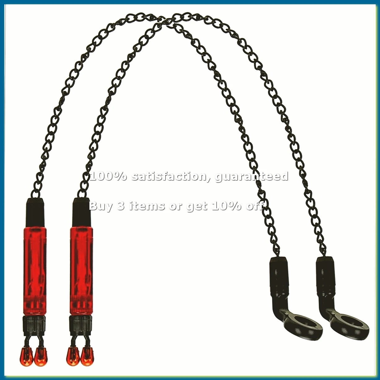 2pcs Bite Alarms Carp Fishing Swingers Bobbins for Fishing Alarm Indicator ,Chain Bite Alarm Fishing Tools Red-A49I