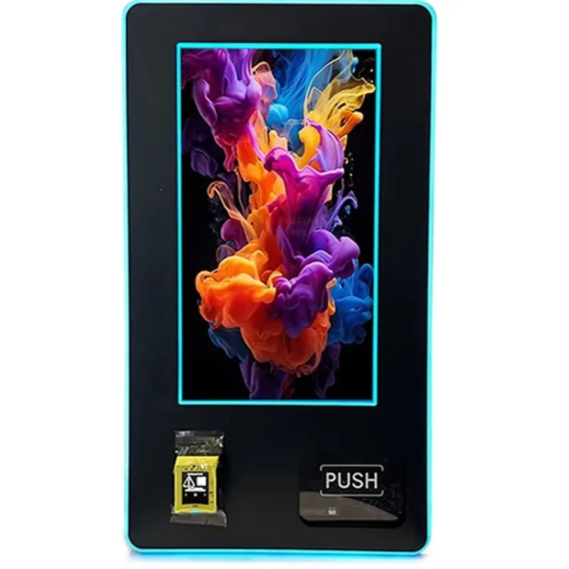 

Custom American Vending Machine 32-inch Touchscreen Small Vending Machine, Tobacco Age Verification SDK Function, Rental Use