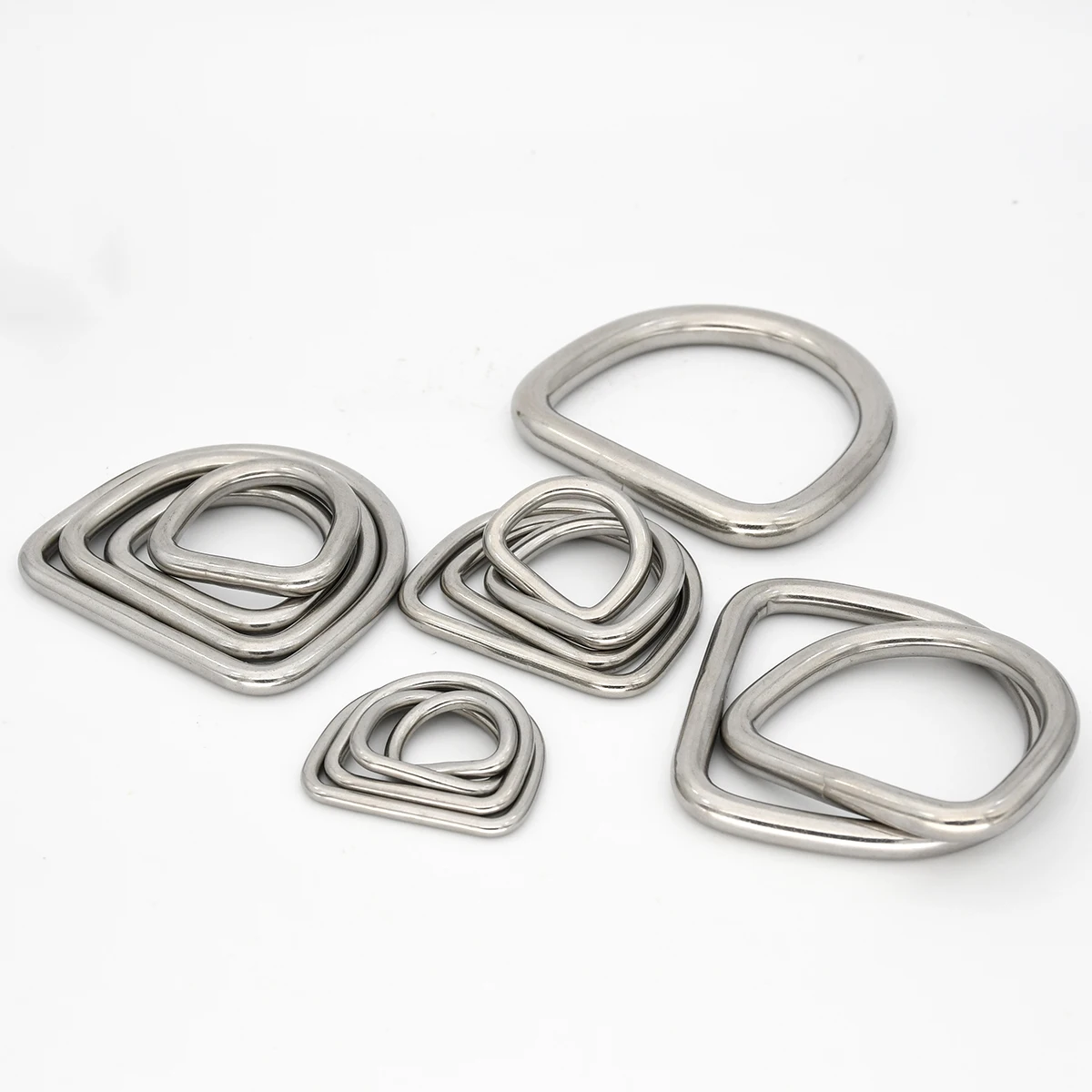 1piece Stainless Steel Dee D Ring Buckle for Webbing Backpack Bag Parts Leather Craft Bag Strap Belt Purse Pet Collar Clasp