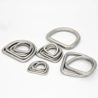 1piece Stainless Steel Dee D Ring Buckle for Webbing Backpack Bag Parts Leather Craft Bag Strap Belt Purse Pet Collar Clasp 3