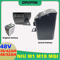 NIU M1 M1S MQI 48V 36AH 42AH 48AH 52AH Lithium Battery with BMS 80A Bluetooth for Electric Scooter Motorcycle