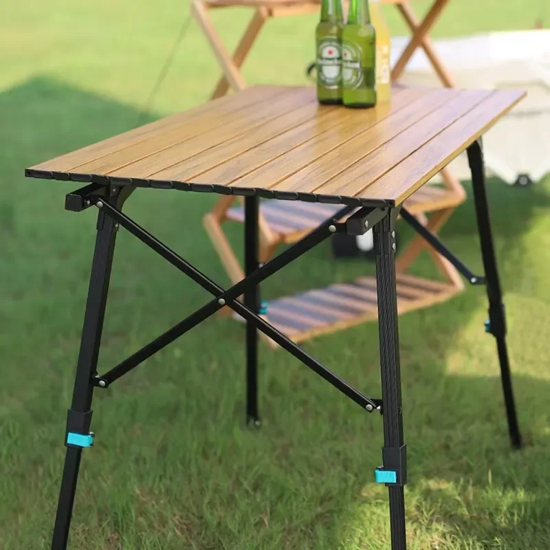 Aluminum Alloy Folding Table Outdoor Furniture Liftable Picnic Camping Barbecue Portable