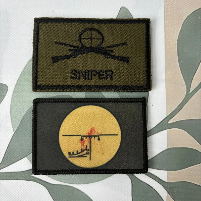 SNIPER Morale Tactical Patches Military PSO Dragonov Sniper Scope Morale Badge Army Hook&Loop Combat Applique Backpack Stickers