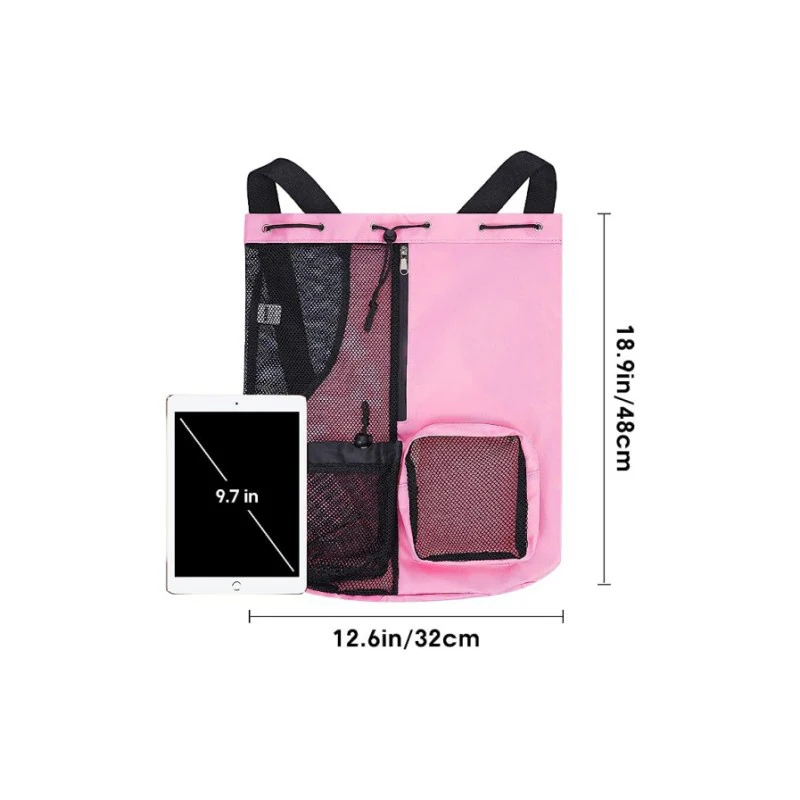 Sports Drawstring Backpack with Mesh Pocket Fitness Travel Outdoor Sport Sackpack Large Capacity Gym Swim Beach Bags Camping Bag