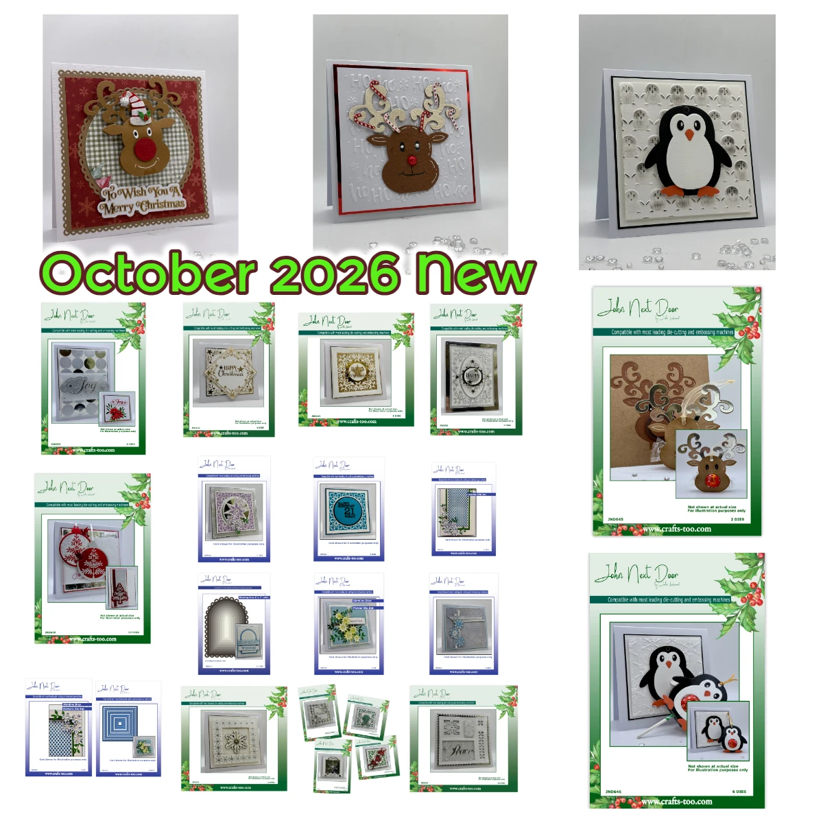Oktober 2026 Neue Schokoladen-Pinguin-Schokoladen-Hirsch-Metall-Stanzformen für DIY-Scrapbooking, Grußkarten, handgemachte Foto-Dekoration