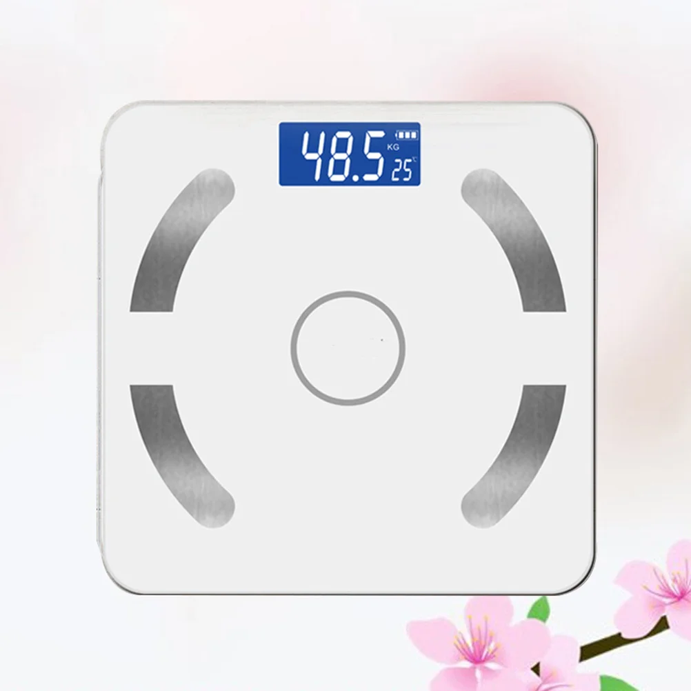 

Scale White LCD Display App Connection Accurate Weight Scale Powered No Included