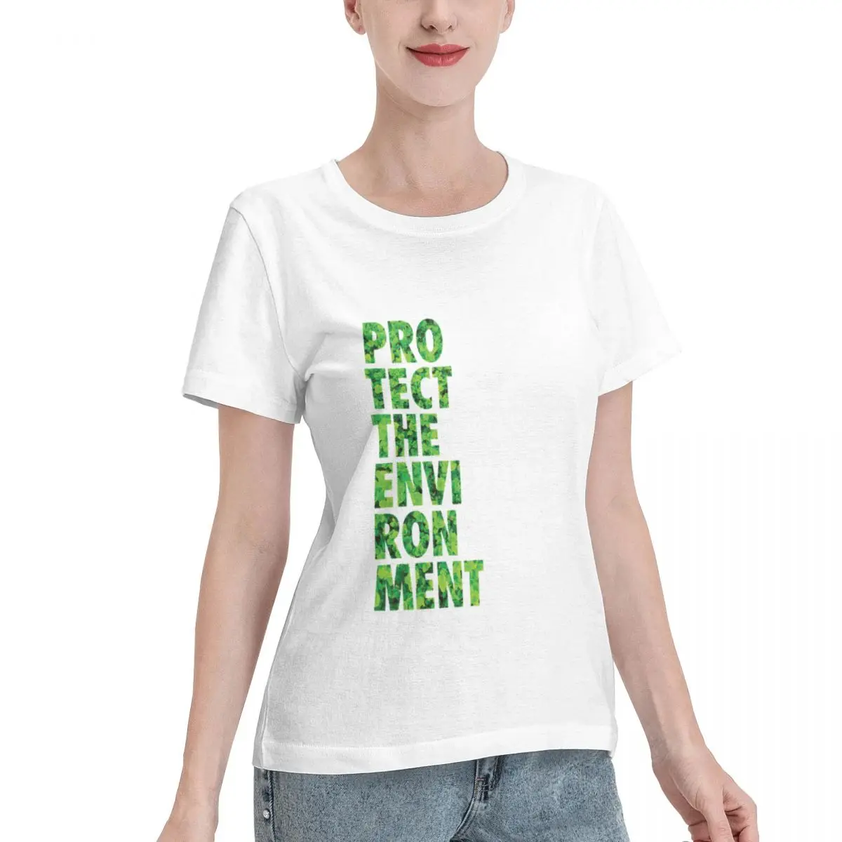 Top Rated Protect The Environment Women's T-shirt Vintage 100% Cotton T Shirt