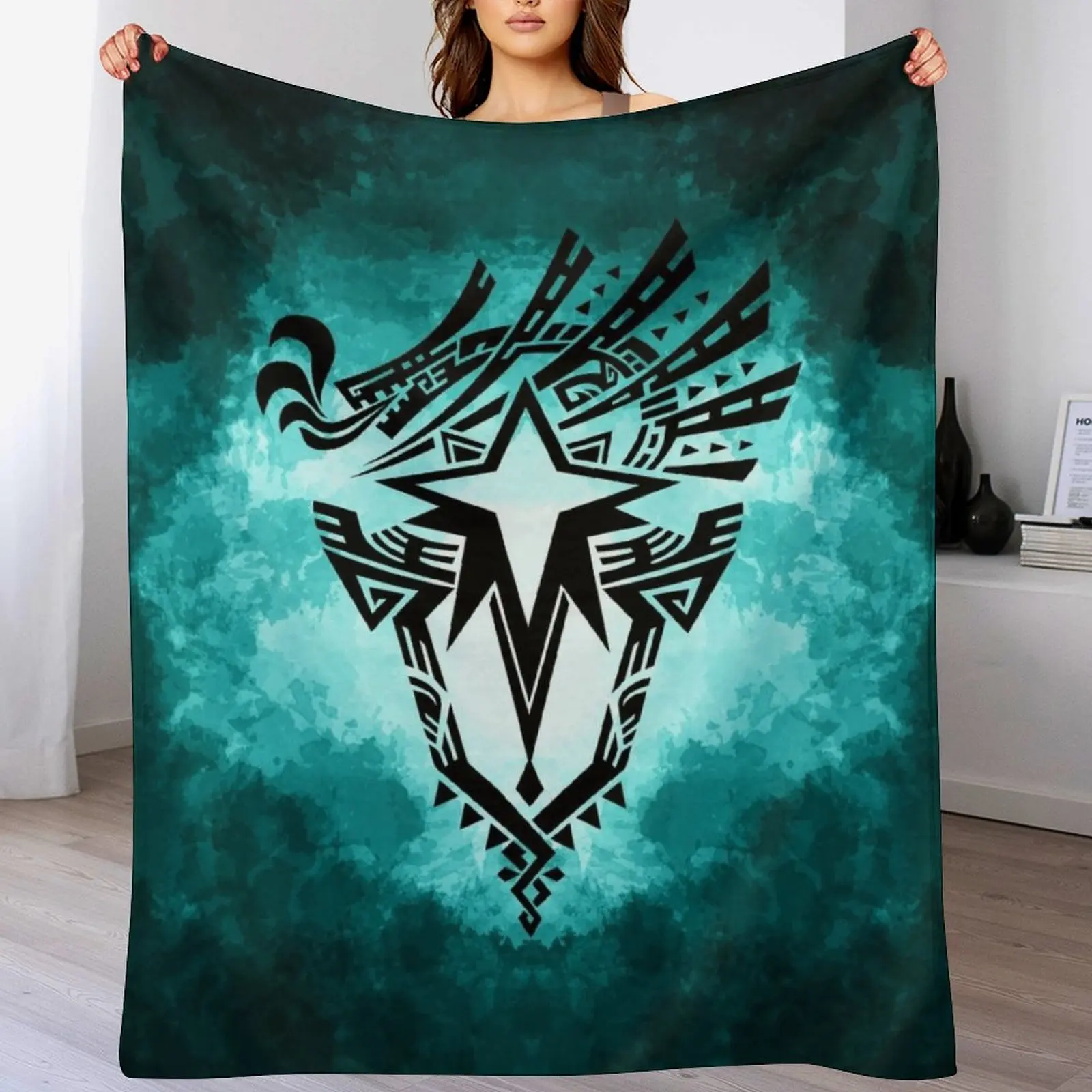 

Monster Hunter World: Iceborne - Logo Throw Blanket Extra Large Throw halloween Hairys Summer Blankets