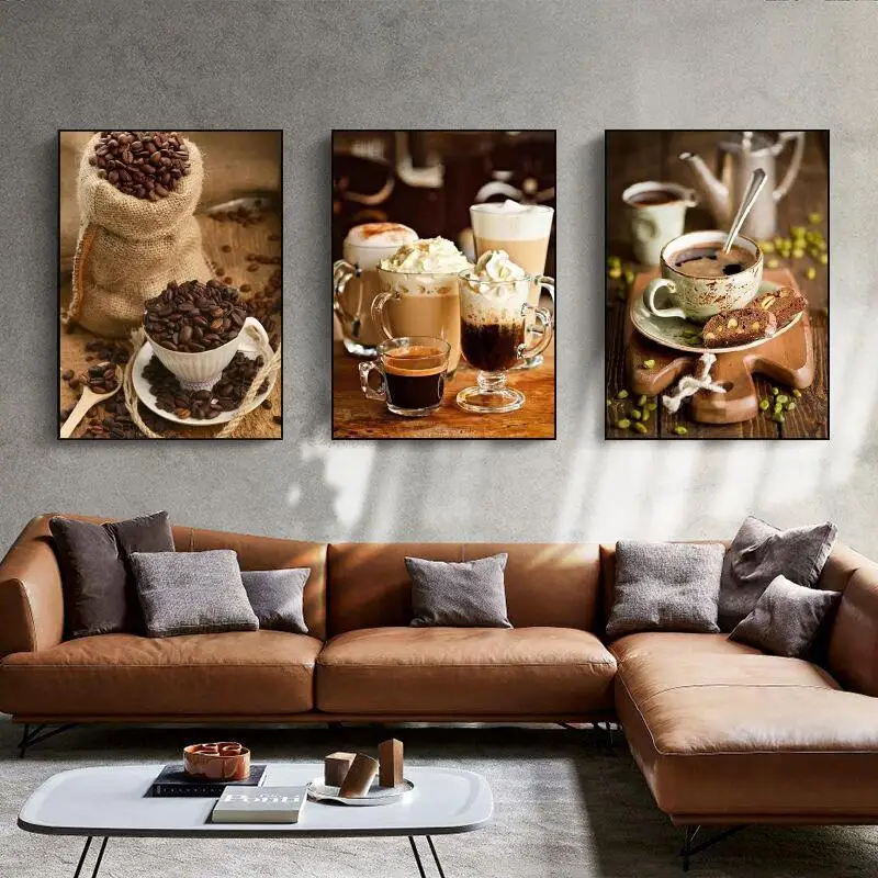 

Nordic Cafe Retro Coffee Cups Cafe Home Diamond Painting Posters and Prints Wall Art Picture For Restaurant Kitchen Cuadros