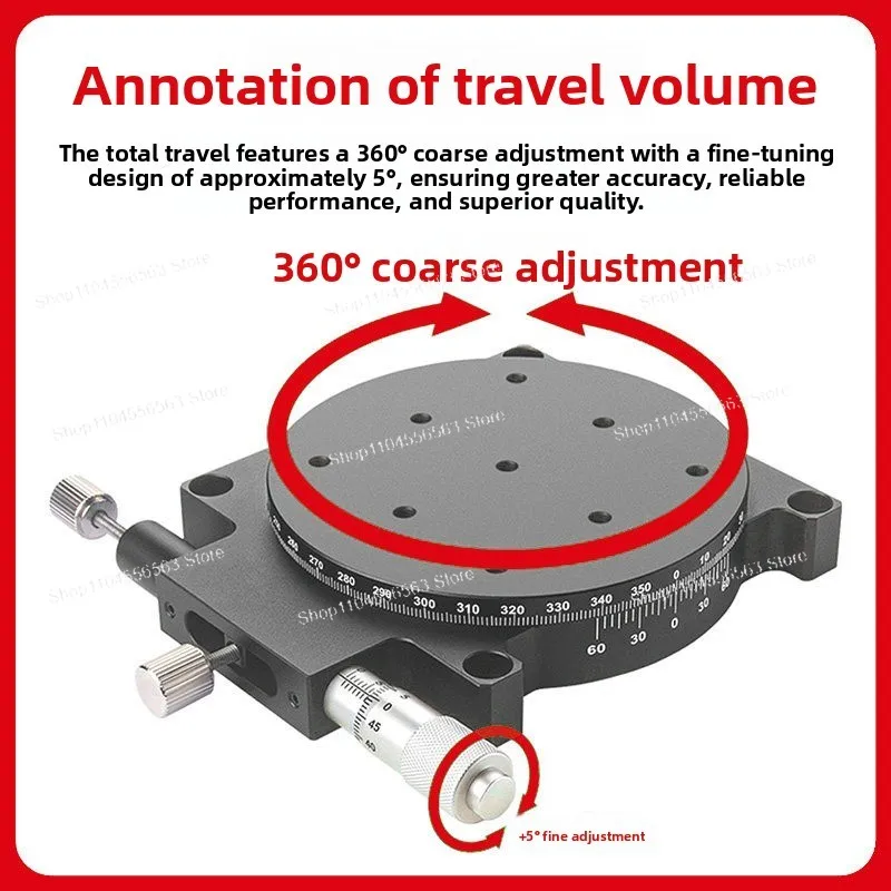 R-axis Rotary Slide RS/RSP-40/60/80/90/100/125-L/R Manual Fine-tuning Rotary Platform