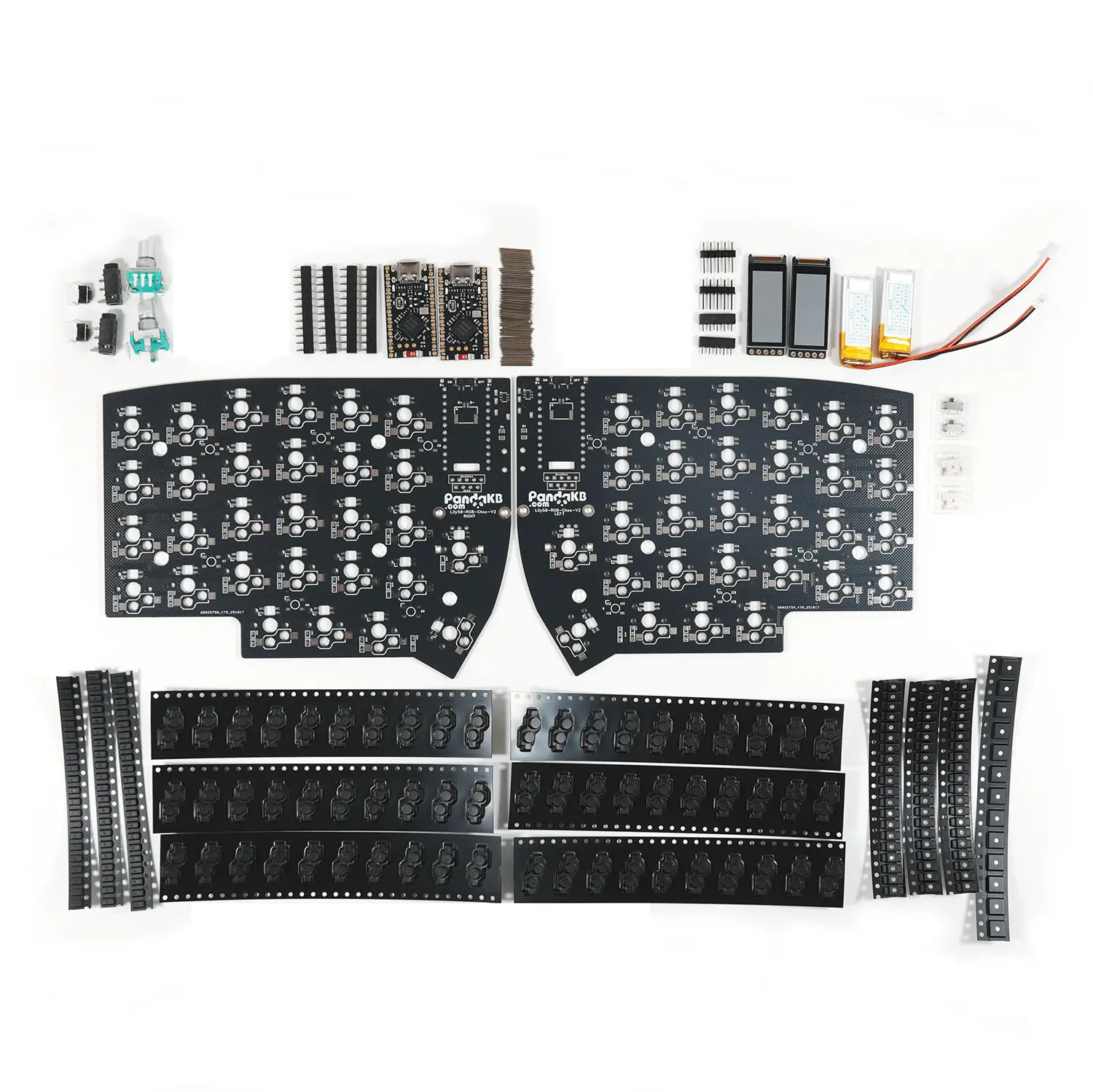 Keyboard pcb kit for lily58 choc low profile switch version Split keyboard hotswap