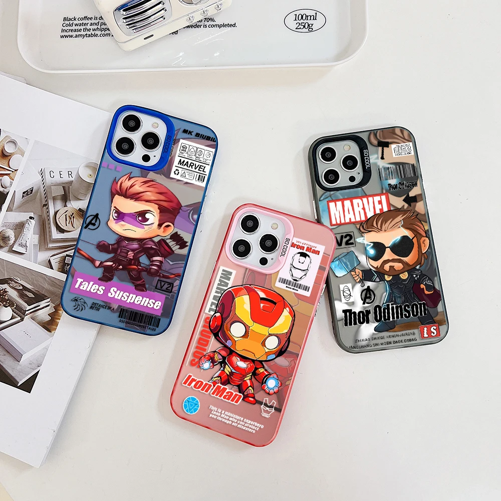 Marvel Avengers Iron Man Hawkeye Thor Phone Case for Huawei P30 P40 Mate 30 40 Pro Nova 7 Honor 50 Lens Border Hard TPU PC Cover