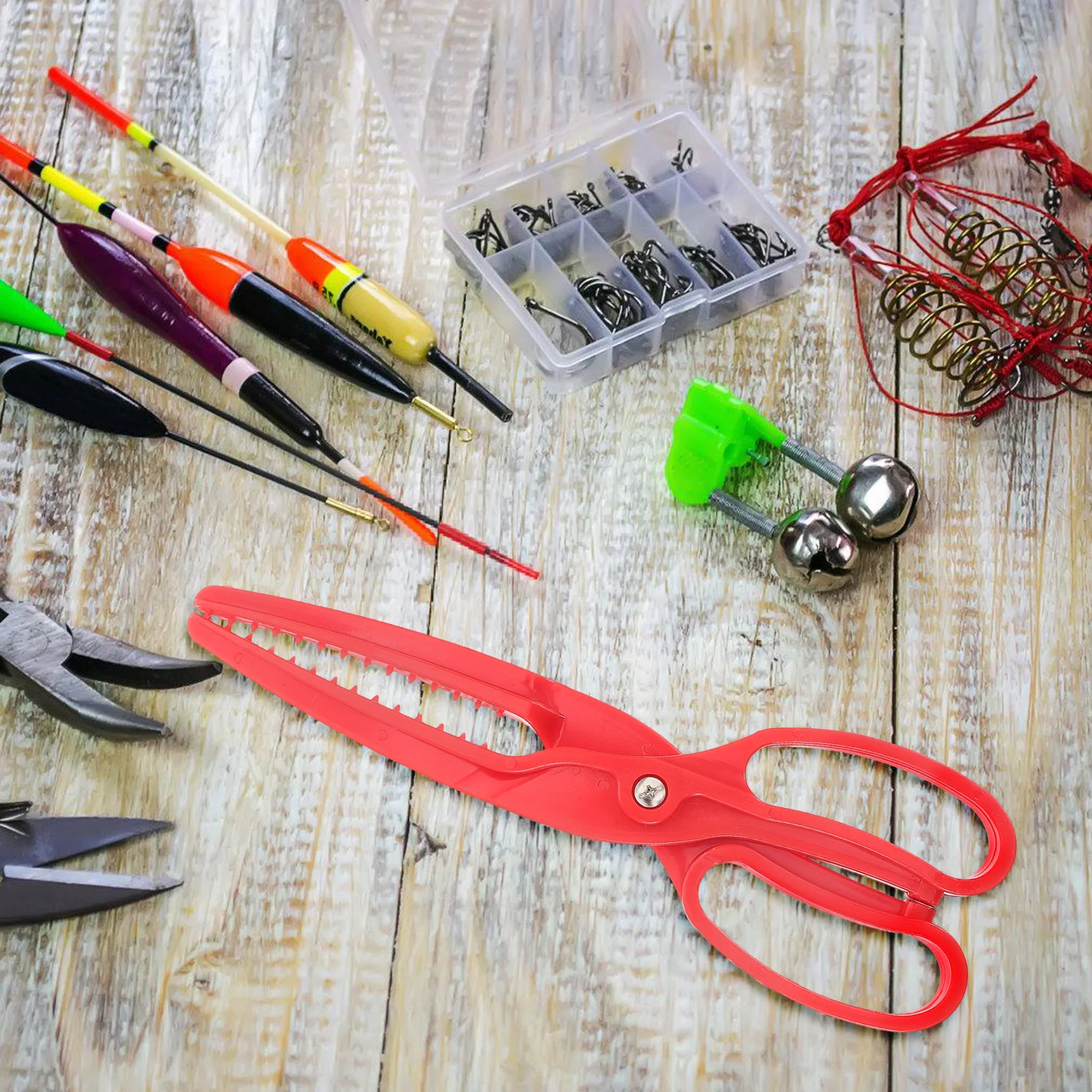 

Blue Kit Multifunctional Hook Remover Split Ring Scissors Fishing Line Cutters Reusable Scissor Tightening