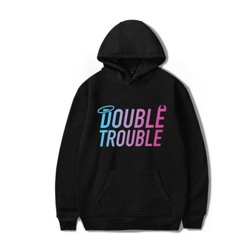 Stokes Twins Double Trouble Funny Hoodie Hip Hop Graphic Sweatshirts Poleron Hombre Streetwear Hoody Unisex Harajuku Tracksuit